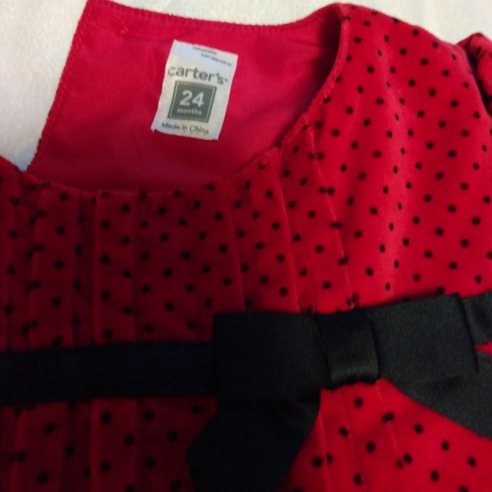 Infant girls velour dress